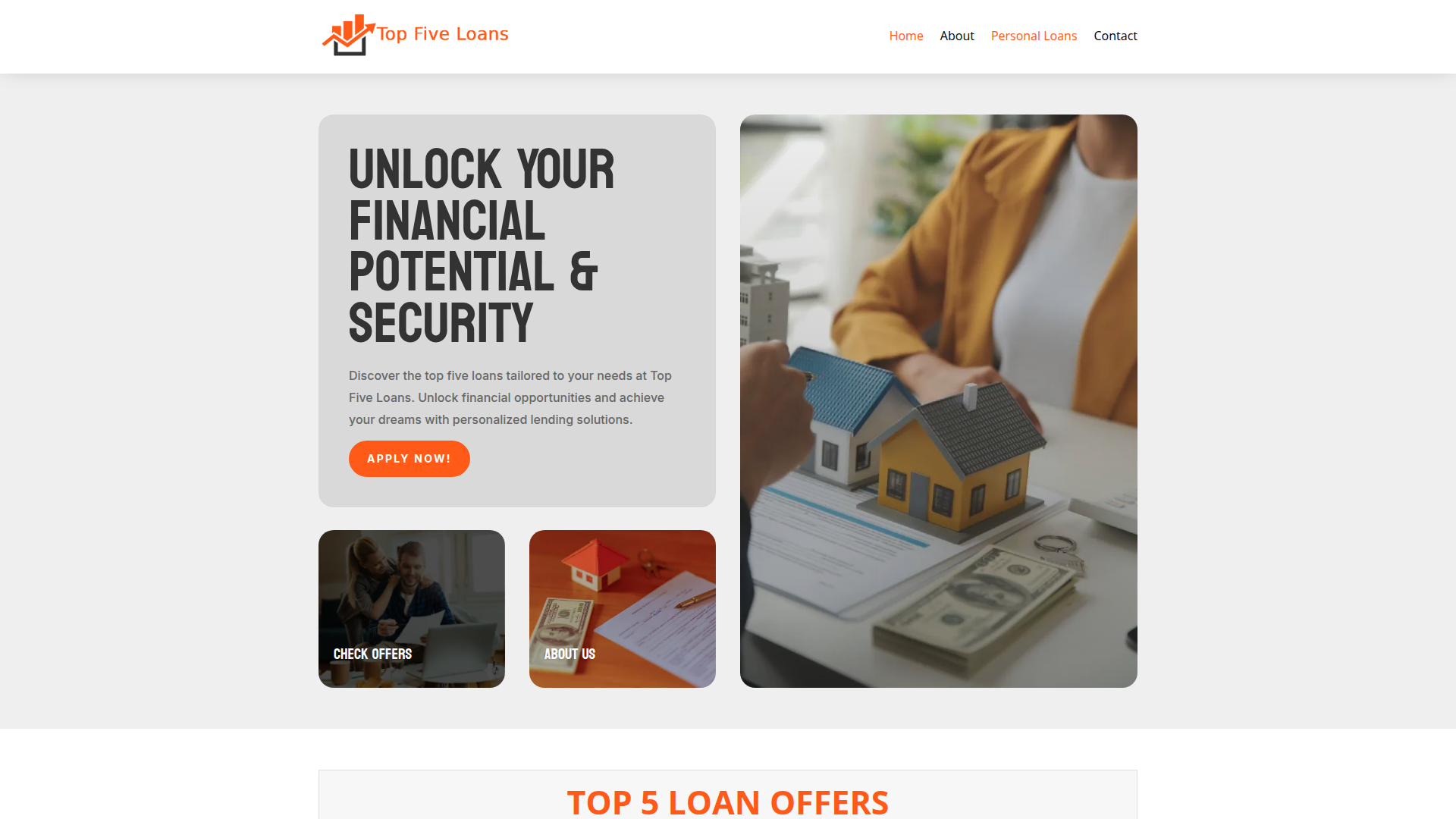 Top Five Loans website